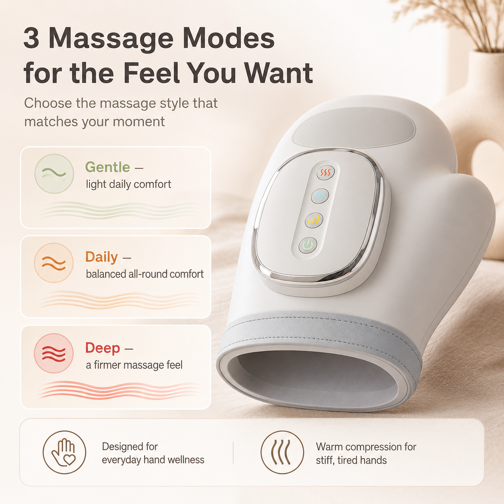 Heated Hand Massager for Arthritis Discomfort, Hand Pain & Numbness